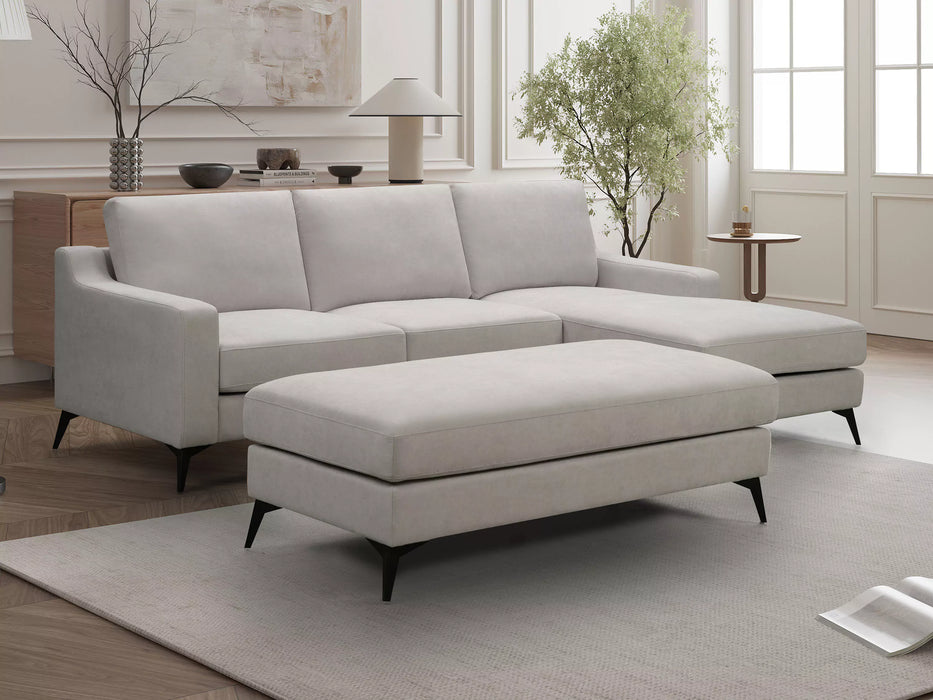 Leo 3 Seater Fabric Chaise with Ottoman