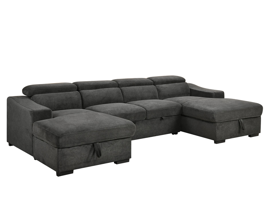 Harlan 4 Seater Fabric with LHF-RHF Sofabed