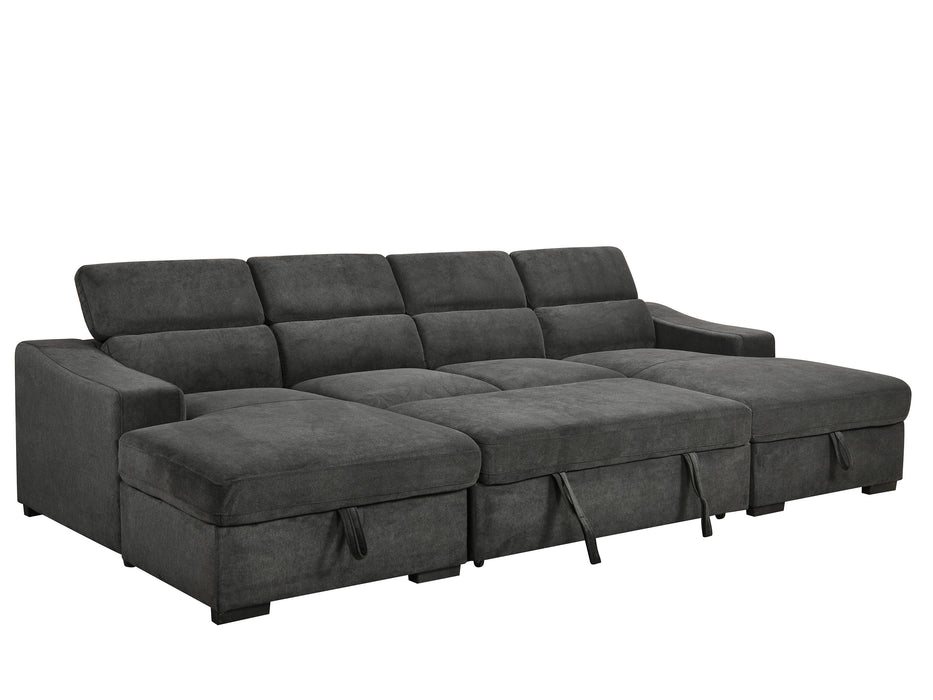 Harlan 4 Seater Fabric with LHF-RHF Sofabed