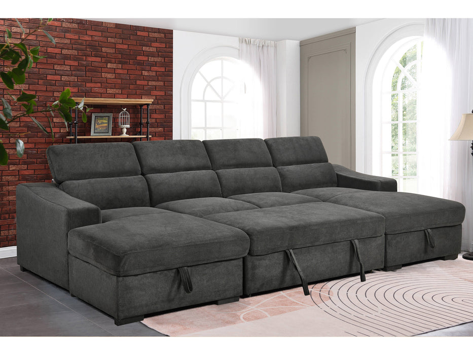 Harlan 4 Seater Fabric with LHF-RHF Sofabed