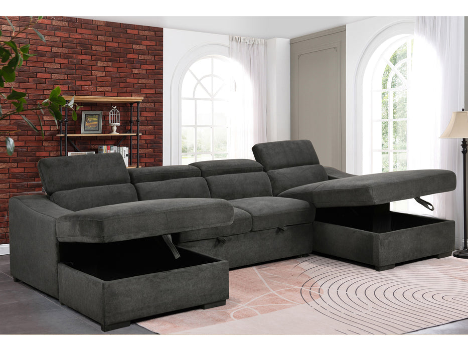 Harlan 4 Seater Fabric with LHF-RHF Sofabed