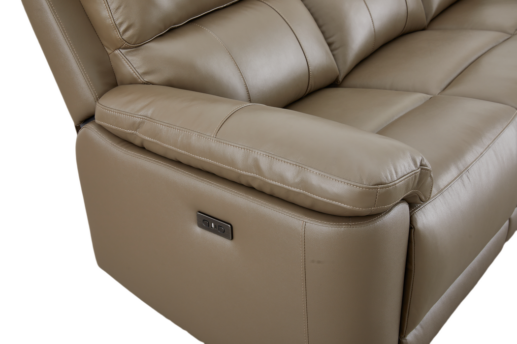 Angelo Electric Recliner Leather Lounge Suite
