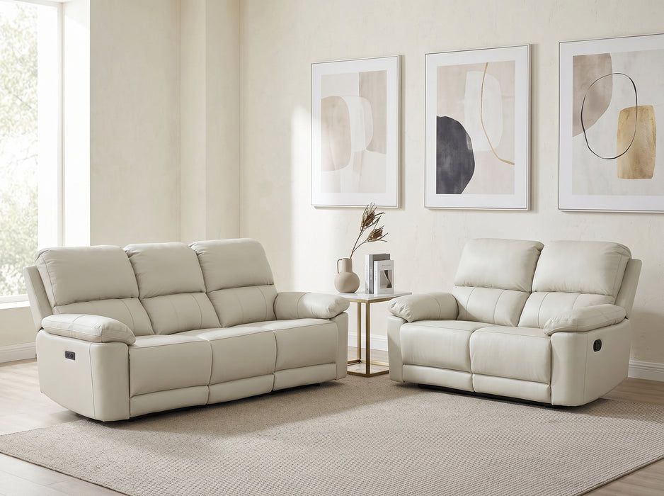 Angelo Electric Recliner Leather Lounge Suite