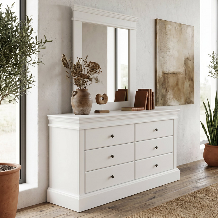 Dove Dresser and Mirror