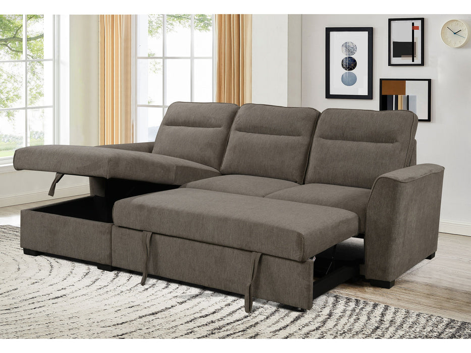 Belino 3 Seater Pull Out Sofabed with Reversible Chaise + Storage