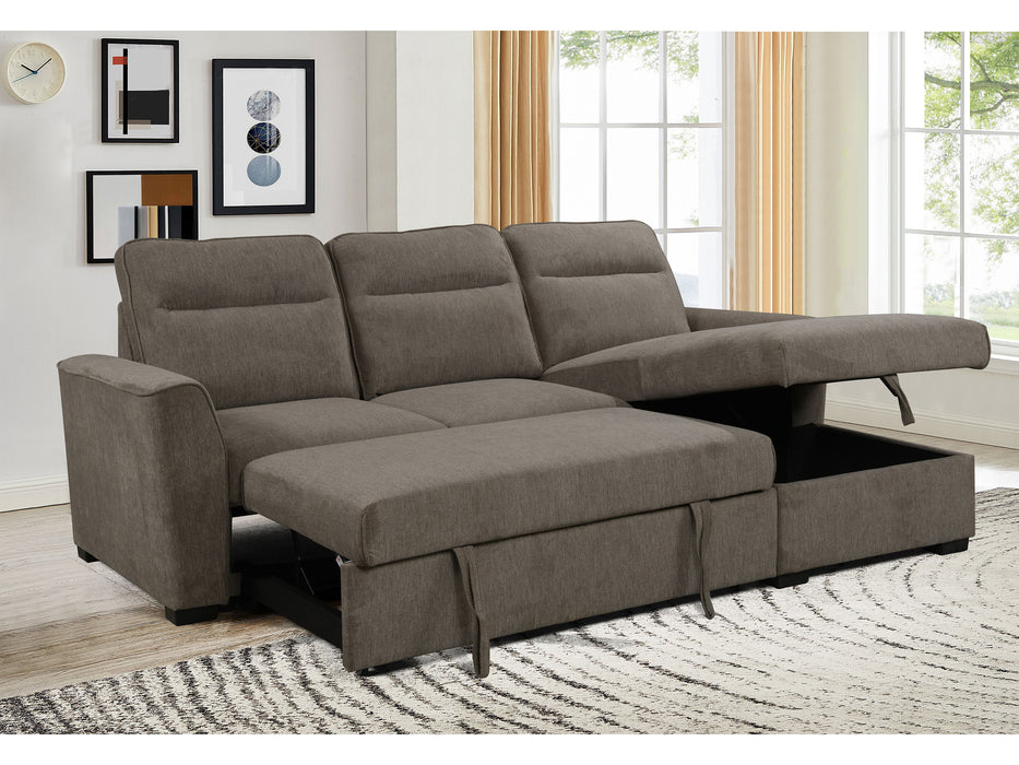 Belino 3 Seater Pull Out Sofabed with Reversible Chaise + Storage