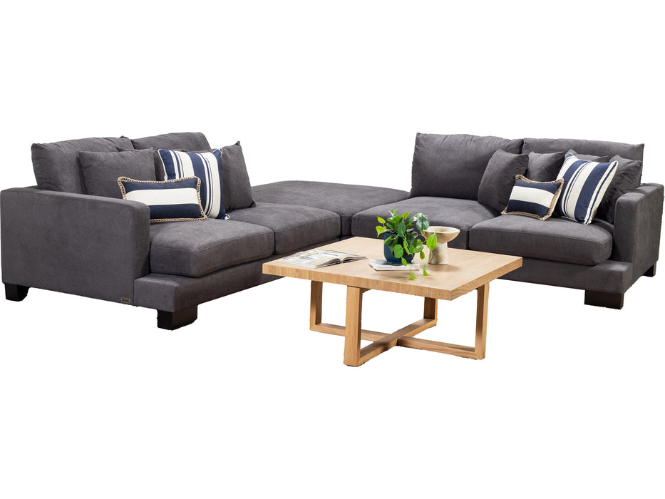 Manhattan 4 Seater Fabric Modular Plus Ottoman