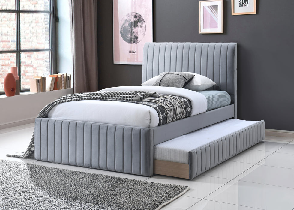 Lloyd Fabric Bed with Single Trundle