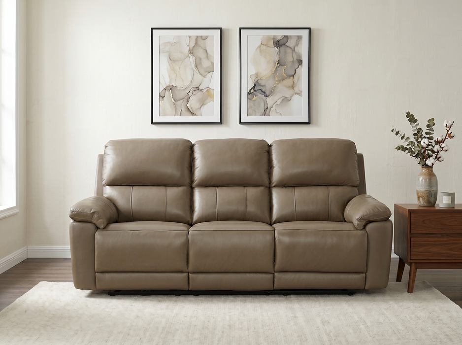 Angelo Electric Recliner Leather Lounge Suite