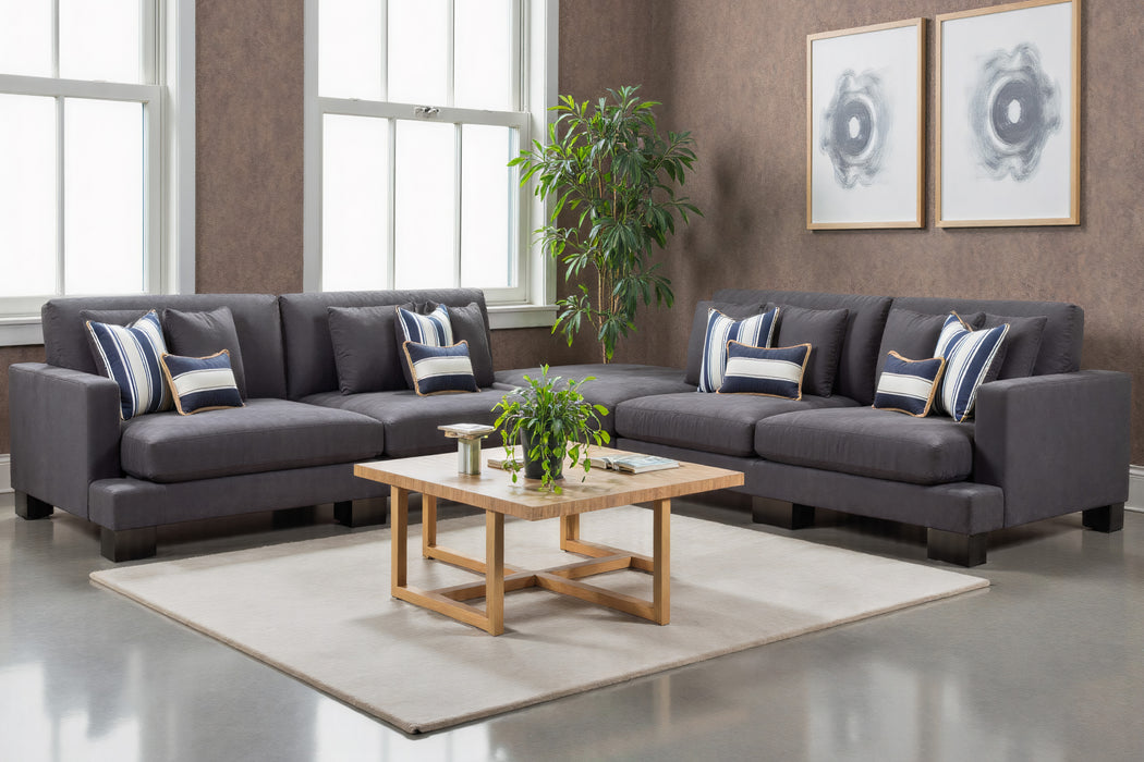Manhattan 4 Seater Fabric Modular Plus Ottoman