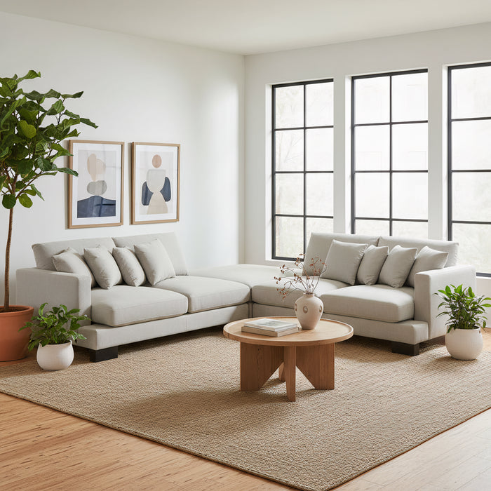 Manhattan 4 Seater Fabric Modular Plus Ottoman