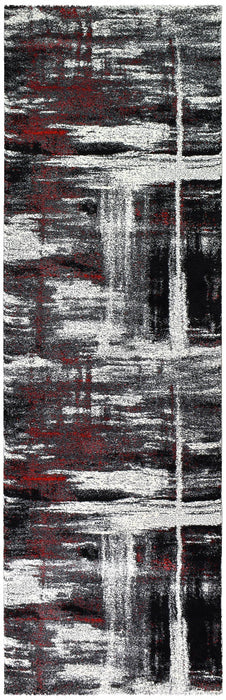 Millard 347 Light Grey Red Runner