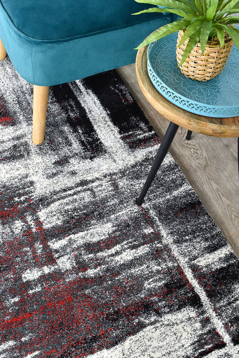 Millard 347 Light Grey Red Rug