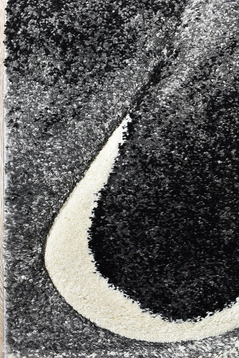 Millard 37 Dark Grey White Rug