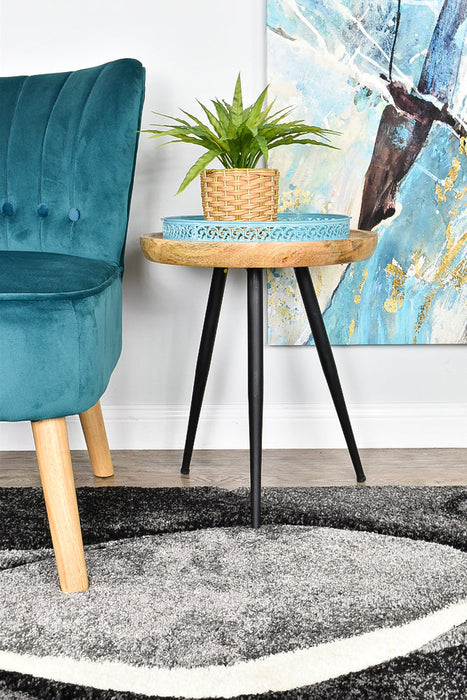 Millard 37 Dark Grey White Rug