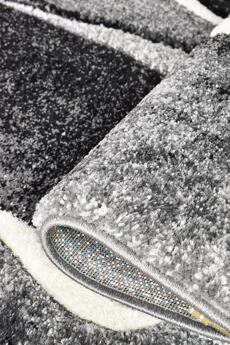 Millard 37 Dark Grey White Rug