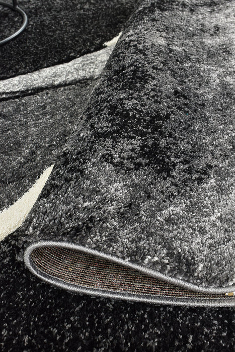 Millard 37 Dark Grey White Rug