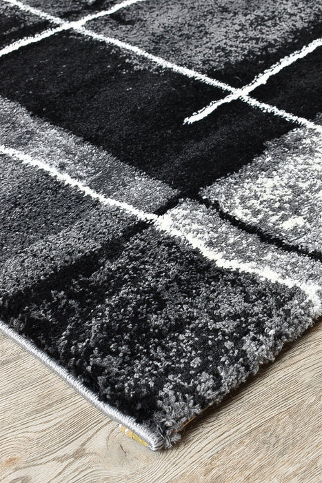 Millard 297 Dark Grey Black Rug