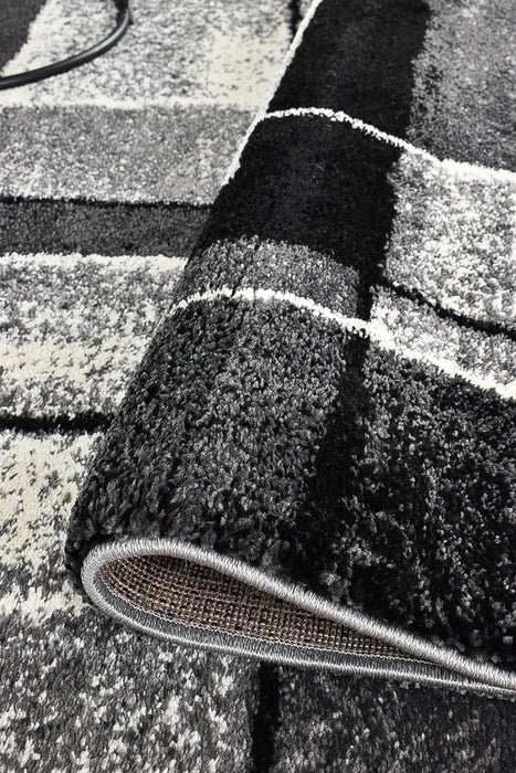 Millard 297 Dark Grey Black Rug