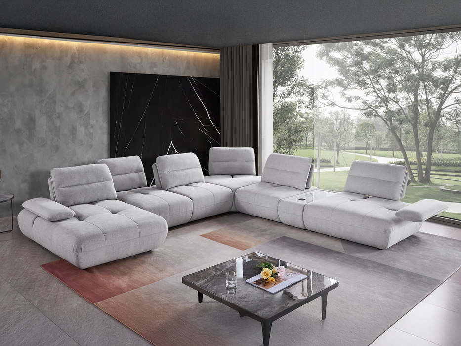 Pokhara 6 Seater Fabric Chaise Modular