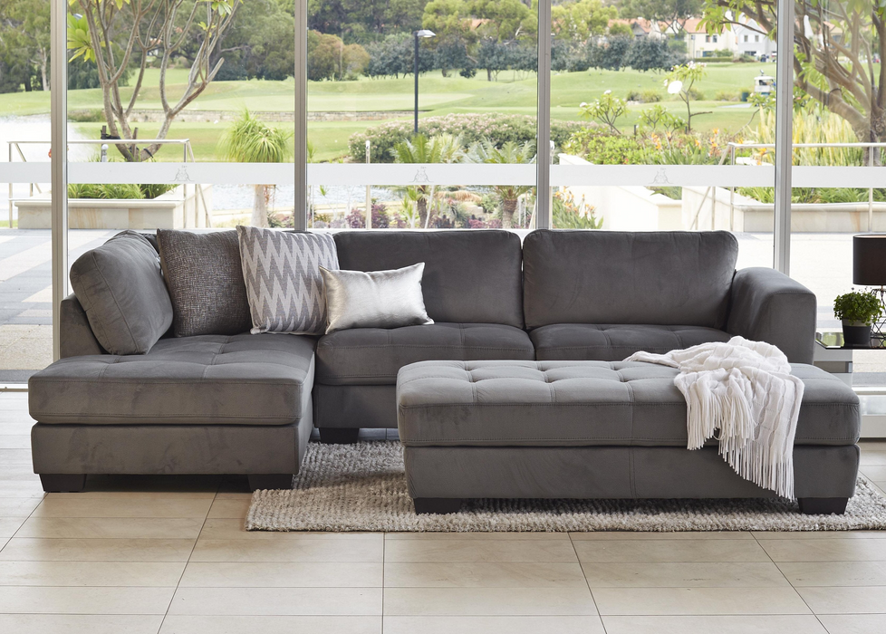 Pollard 3 Seater Fabric Chaise + Ottoman