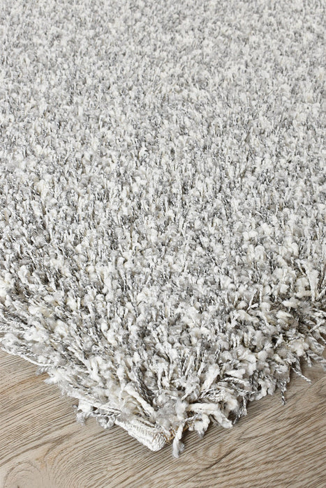 Plain Portland Shaggy Rug Grey 6699