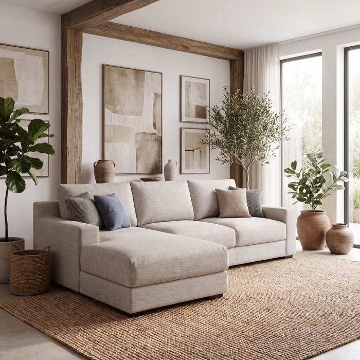 Regal 3 Seater Fabric Chaise