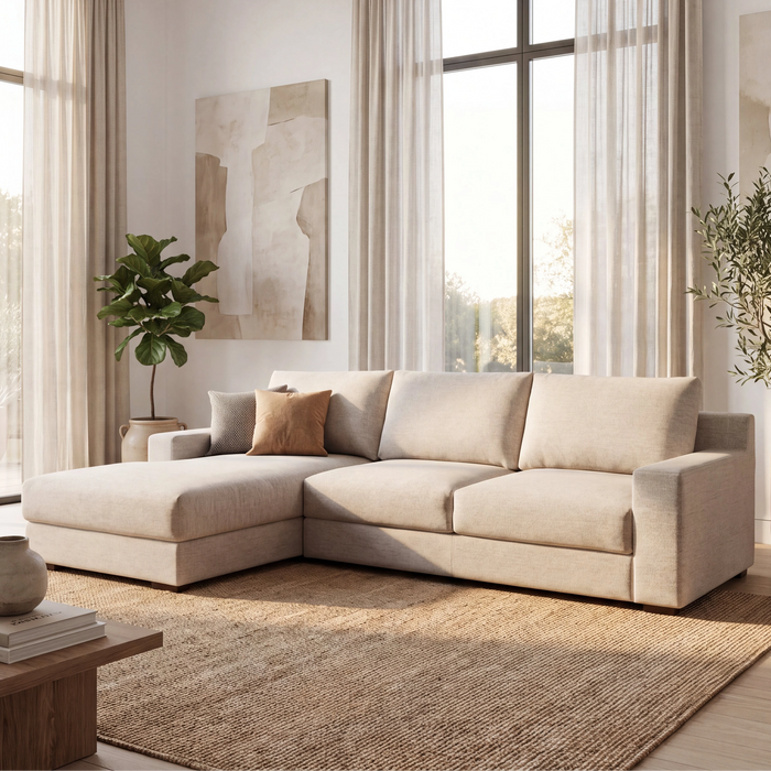 Regal 3 Seater Fabric Chaise