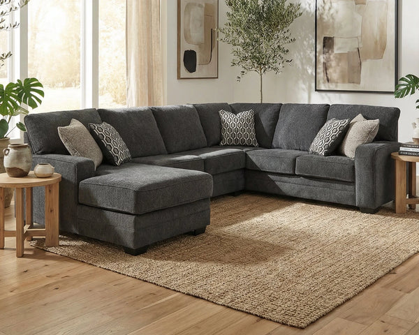 Tracling 6 Seater Fabric Chaise Modular