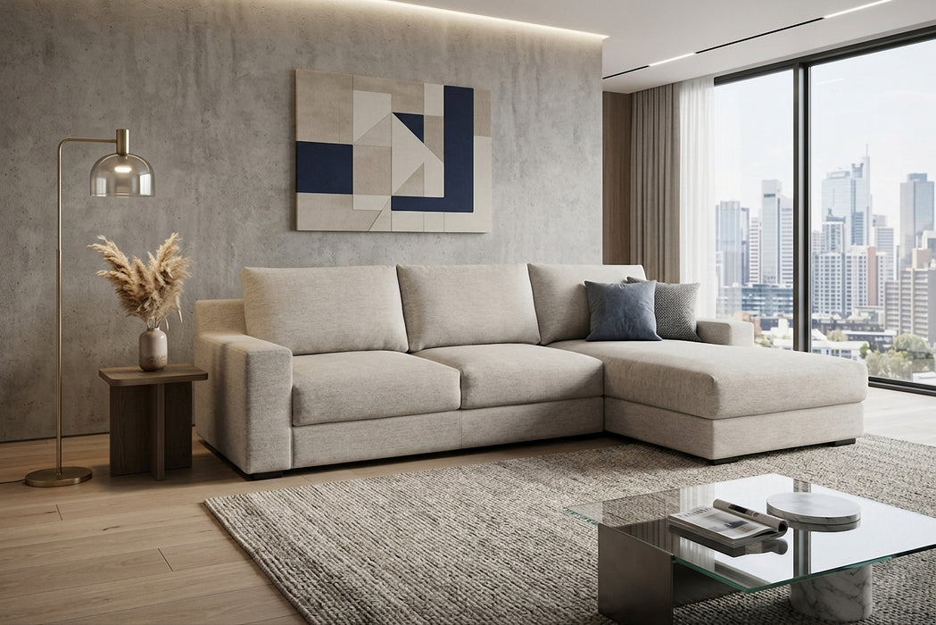 Regal 3 Seater Fabric Chaise
