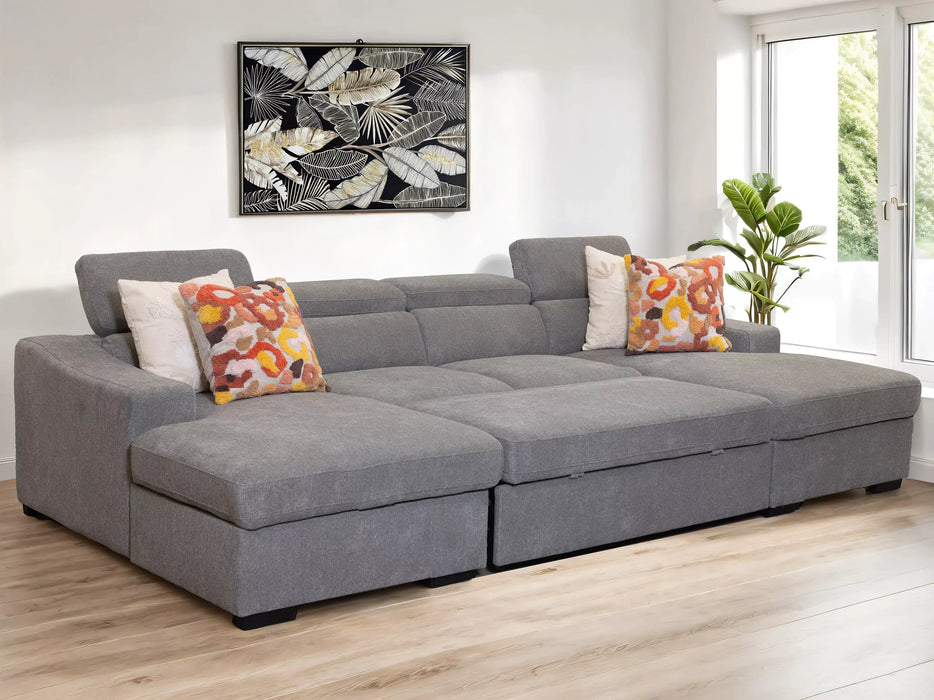 Harlan 4 Seater Fabric with LHF-RHF Sofabed