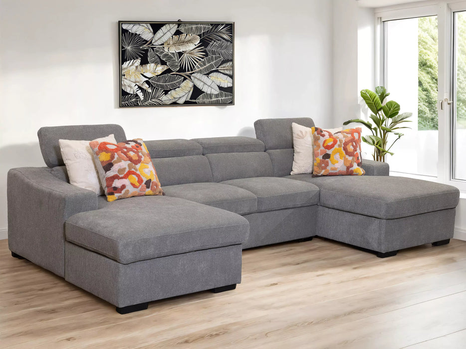 Harlan 4 Seater Fabric with LHF-RHF Sofabed