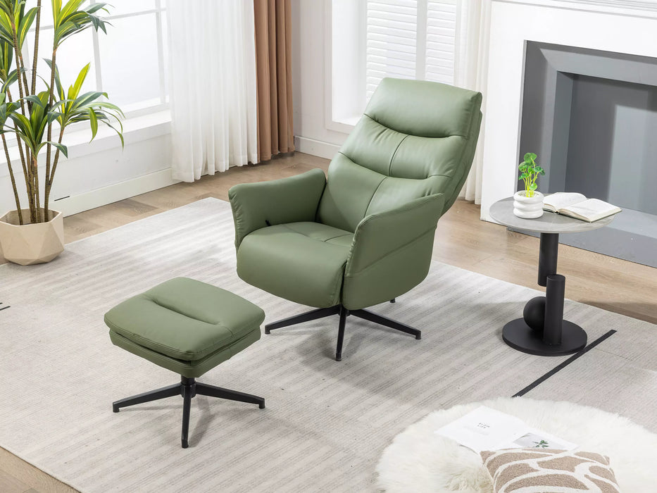 Robert Swivel Recliner Chair with Stool