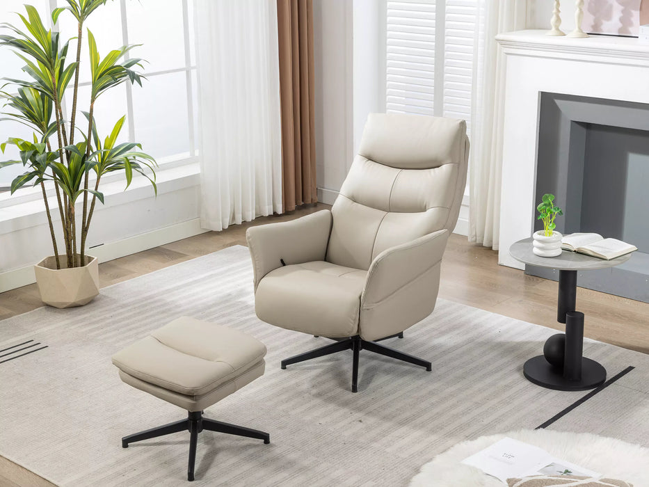 Robert Swivel Recliner Chair with Stool