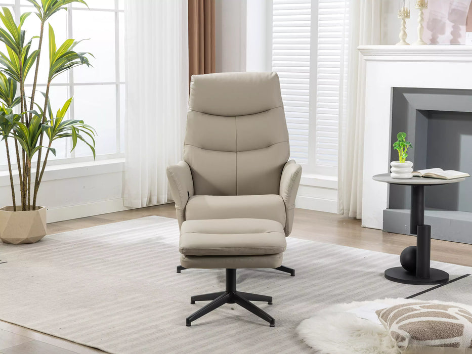 Robert Swivel Recliner Chair with Stool
