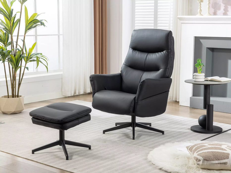 Robert Swivel Recliner Chair with Stool