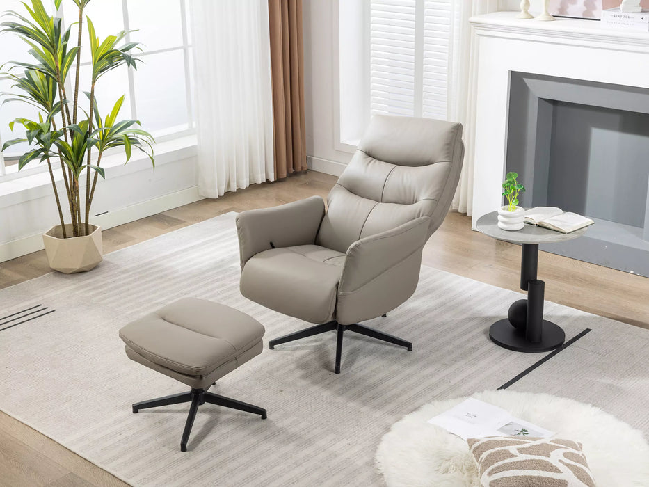 Robert Swivel Recliner Chair with Stool