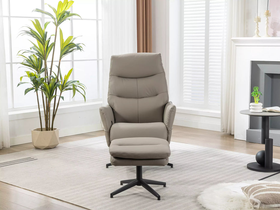 Robert Swivel Recliner Chair with Stool