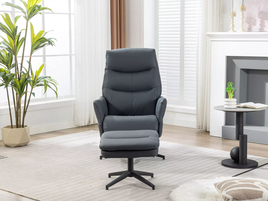 Robert Swivel Recliner Chair with Stool