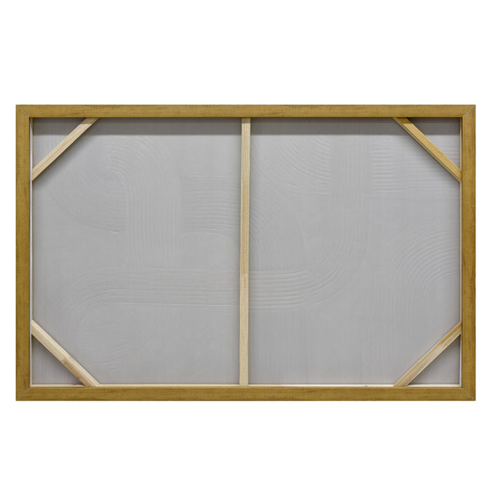 120X80cm Convergence of Destinies Dark Wood Framed Hand Painted Canvas Wall Art