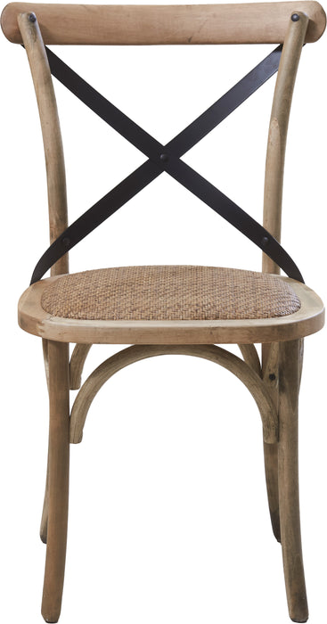 Metal Cross Back Chair